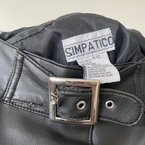 90s Belted Polyvinyl Miniskirt with Snap Buttons - Picture 4 of 5